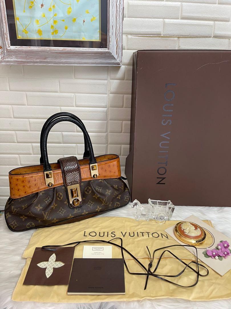 Louis Vuitton Ltd. Ed. Monogram and Ostrich Macha Waltz Bag rt. $3,700