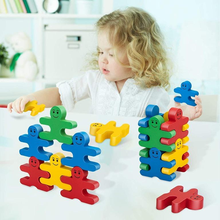 Balance Villain Blocks 3D Wooden Stacking Building Educational Learning ...