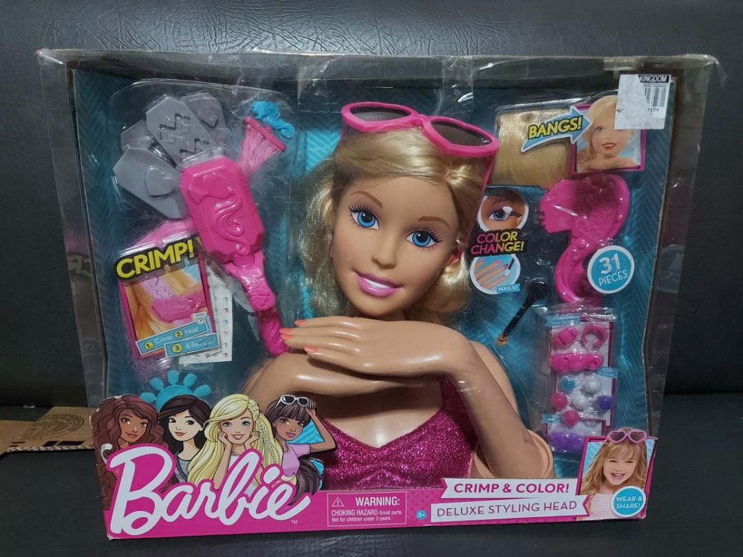 Barbie color & online crimp styling head