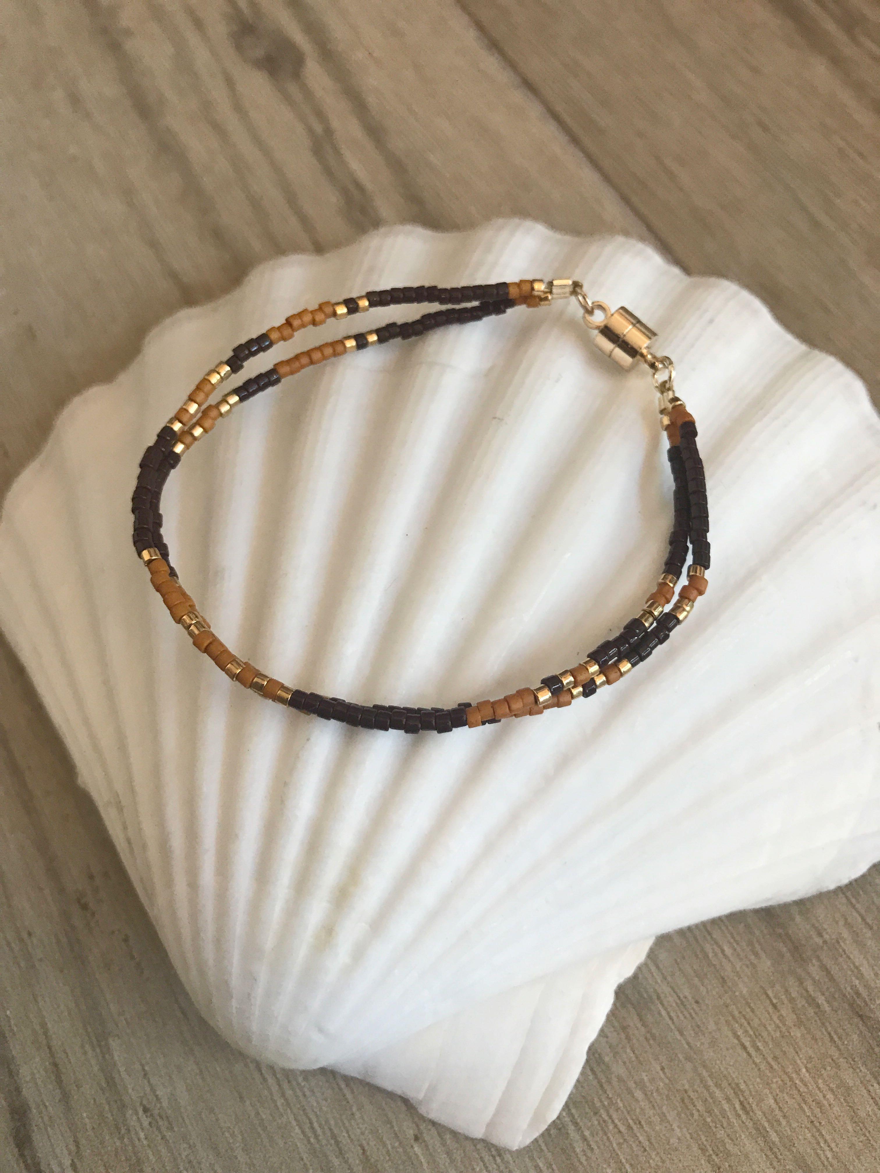 Gold plated clearance bead bracelet