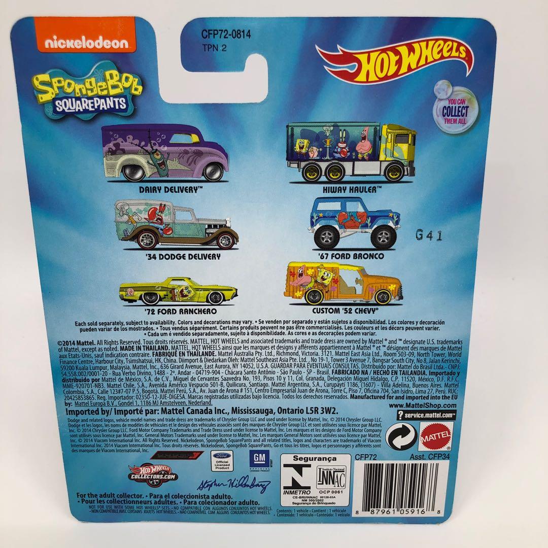 BNIP Hot Wheels Pop Culture 2015 SpongeBob SquarePants