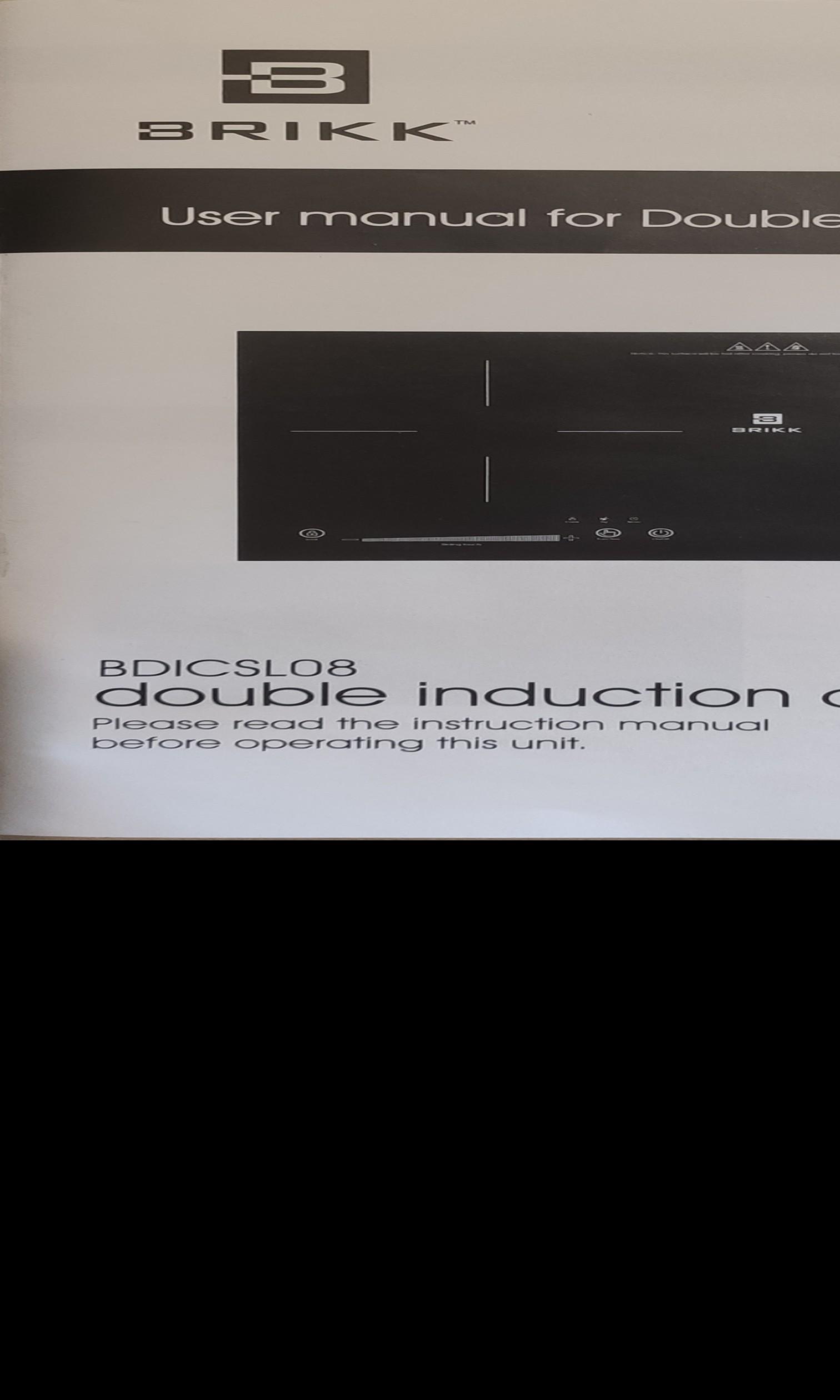 Brikk double induction countertop cooker stove, TV & Home Appliances