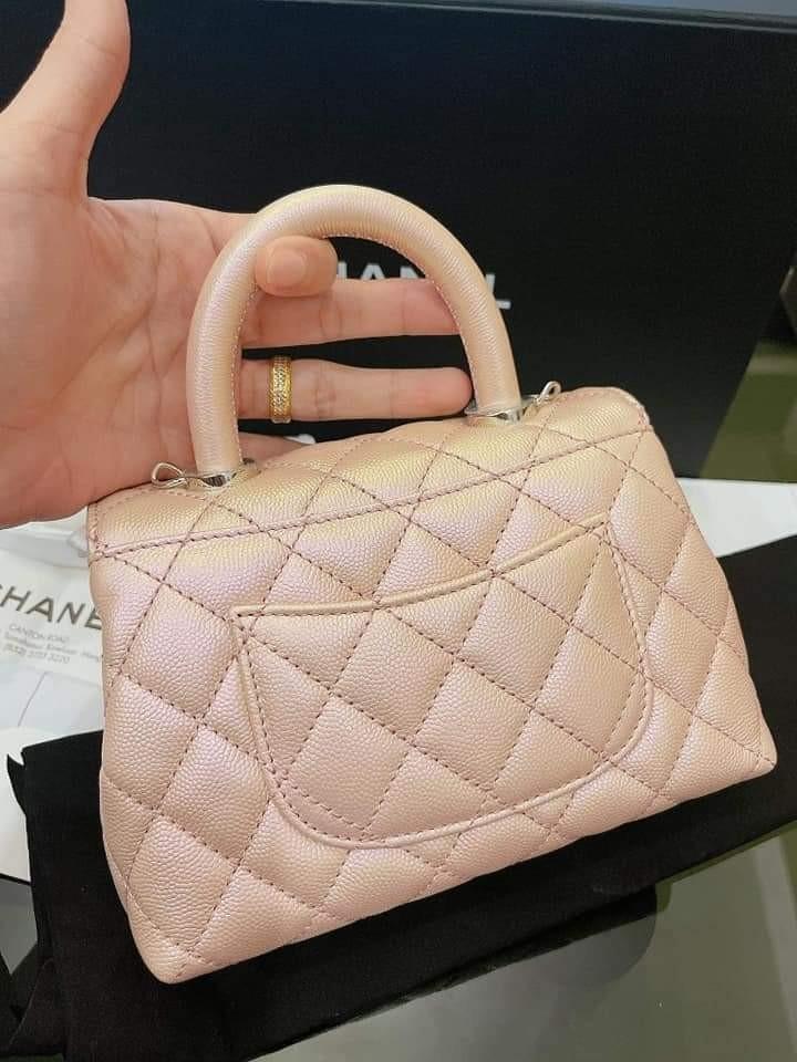 CHANEL CAVIAR MINI COCO HANDLE 20A LILAC, Luxury, Bags & Wallets on  Carousell
