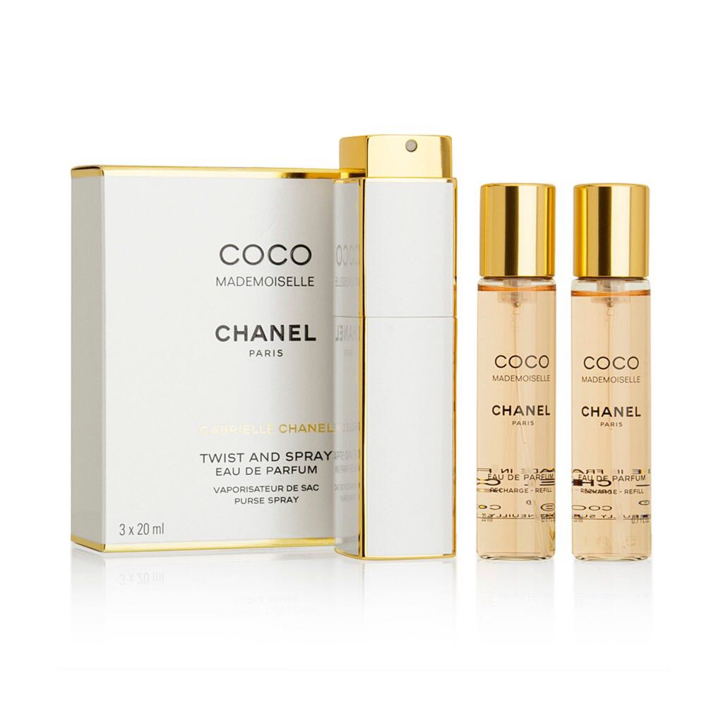 Chanel Coco Mademoiselle Eau De Parfum Twist & Spray 3x20ml @ $228❣️  #FreeDelivery, Beauty & Personal Care, Fragrance & Deodorants on Carousell