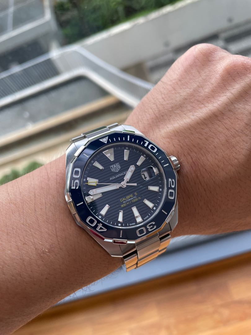 CHEAPEST!! Like New Tag Heuer Aquaracer Calibre 5 Ceramic 43mm, Luxury