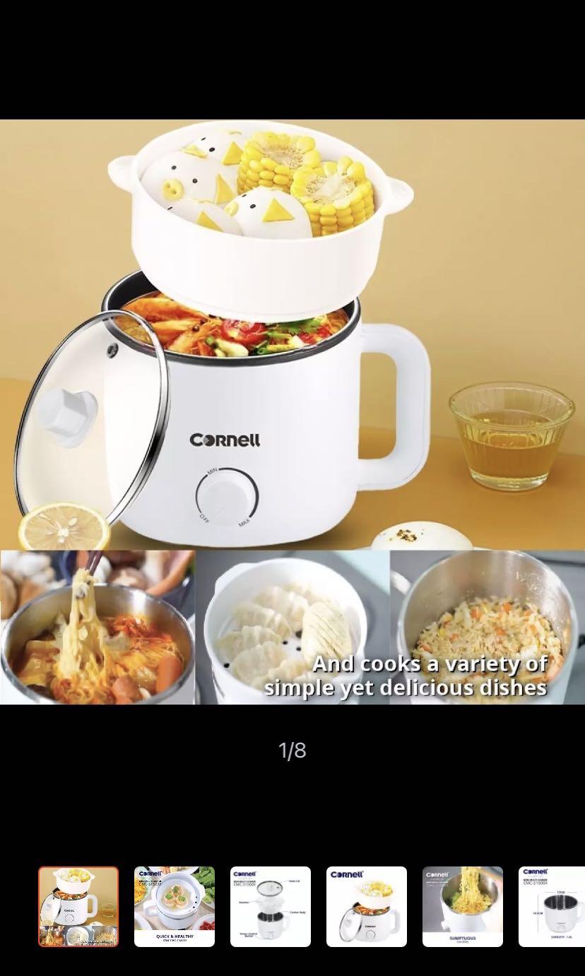 Cornell Mini Multi Cooker With Steam Tray 1.5l, TV & Home Appliances