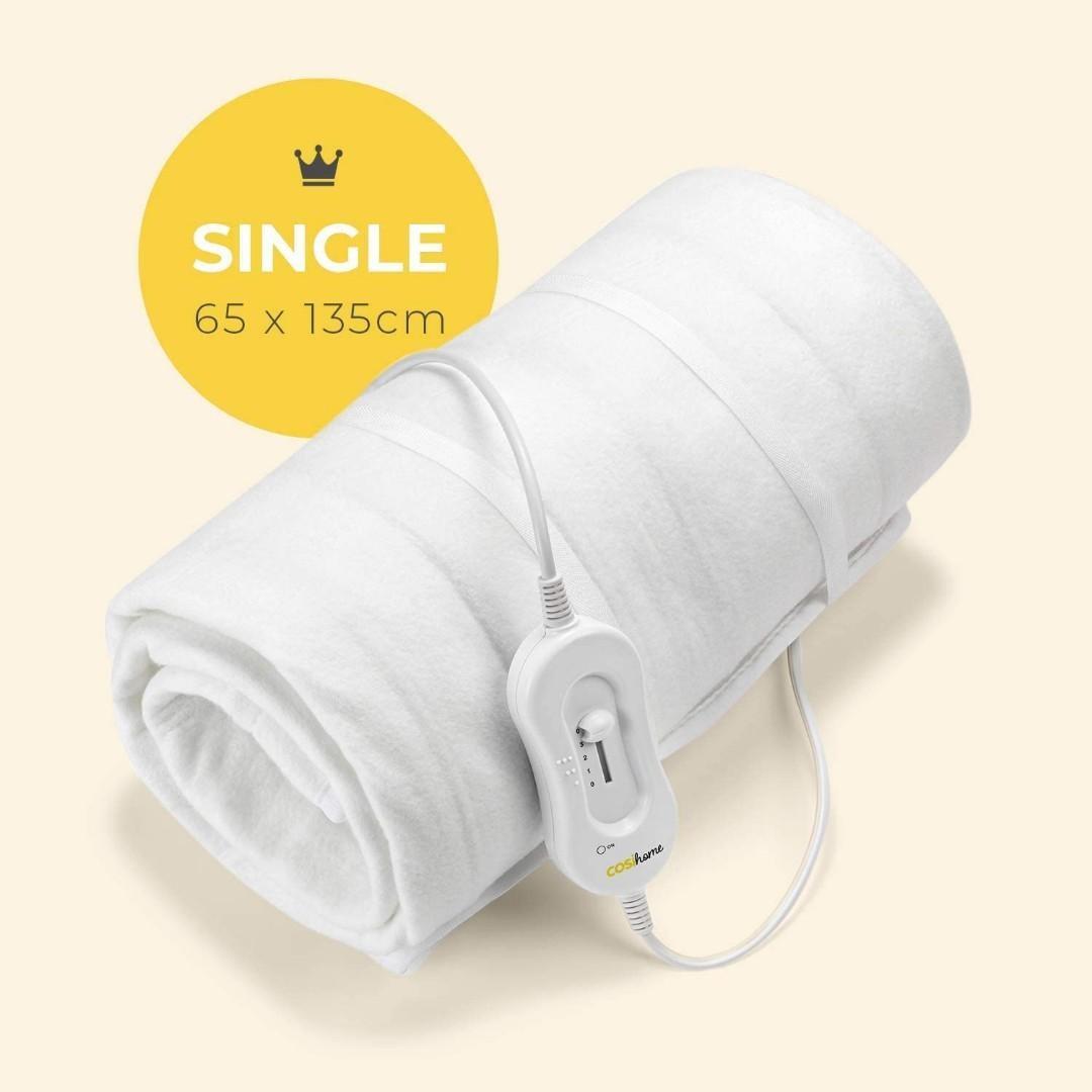 FREE DELIVERY Cosihome cosi home Electric Heated Throw Blanket with Digital Remote Timer and Heat Settings Machine Washable single blanket single bedding sheet heated Furniture Home Living Bedding Tow...