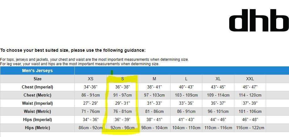 Short Sleeve Dhb Sizing Chart DHB Blok 2021 Cycling Jersey S Size
