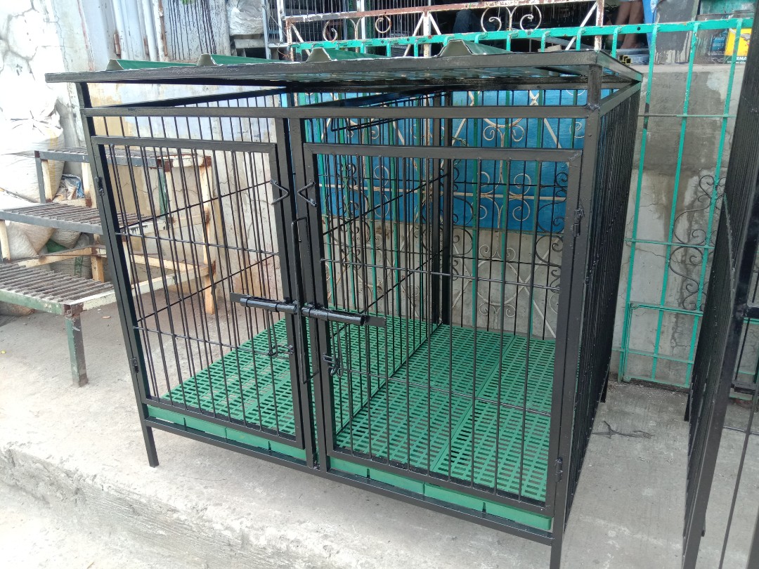 Dog Cage 3x4x3.6ft with roof and matting Pet Supplies Homes