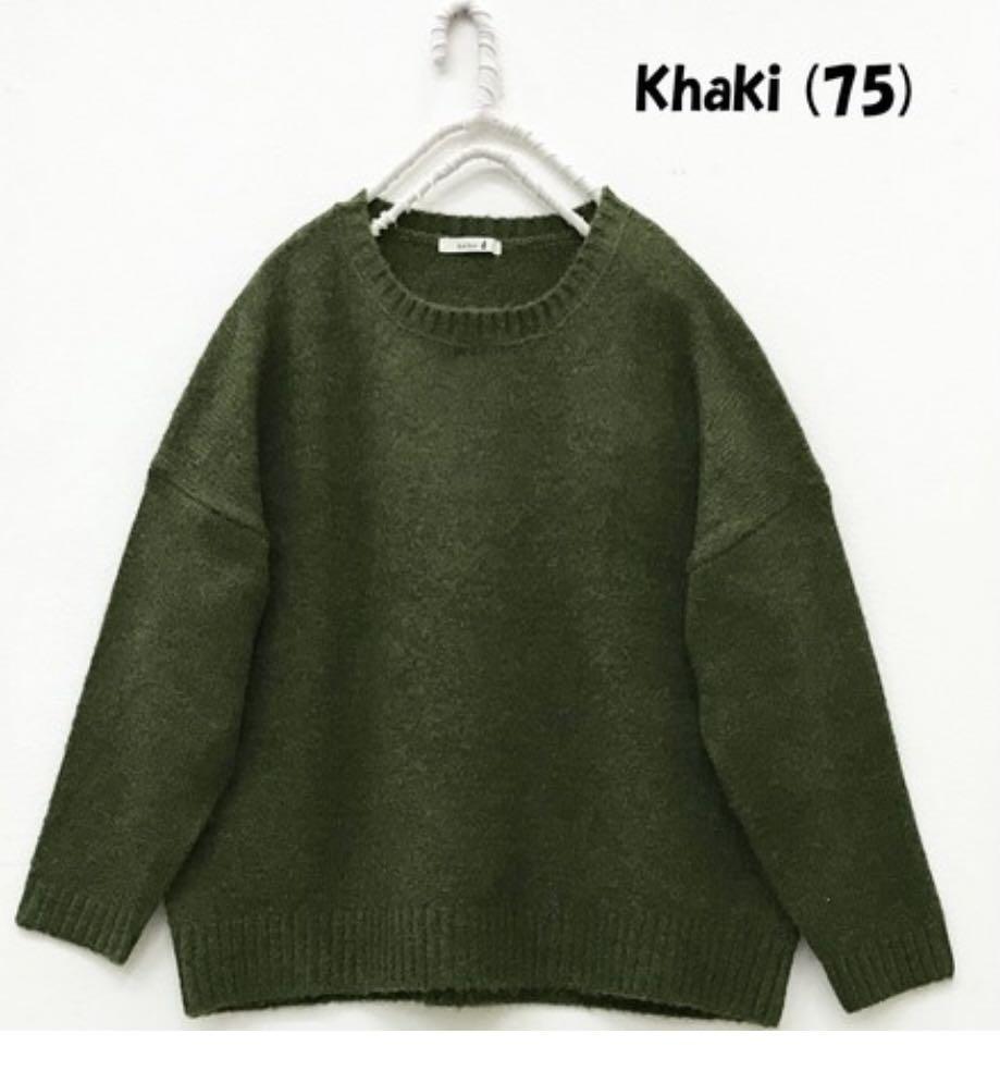 日本牌子Elbow Patch Attached Knitted Pullover, 女裝, 上衣, 襯衫