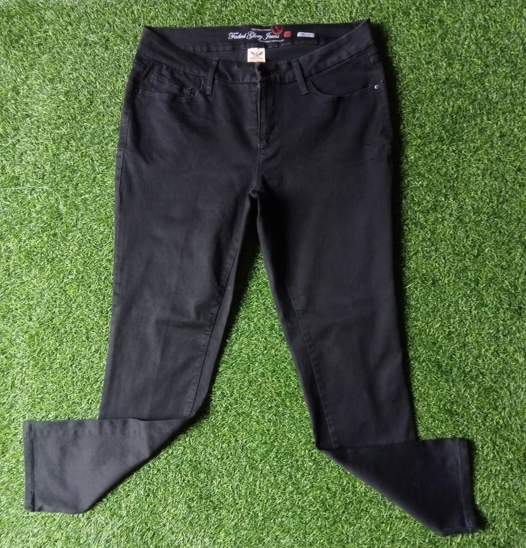Faded glory black stretch pants clearance