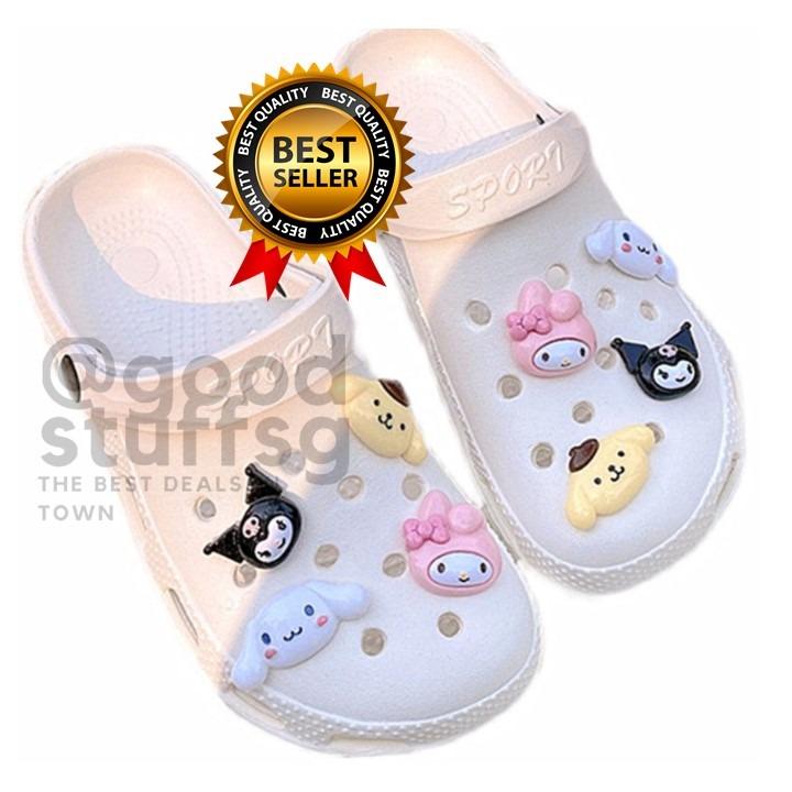 Button crocs best sale