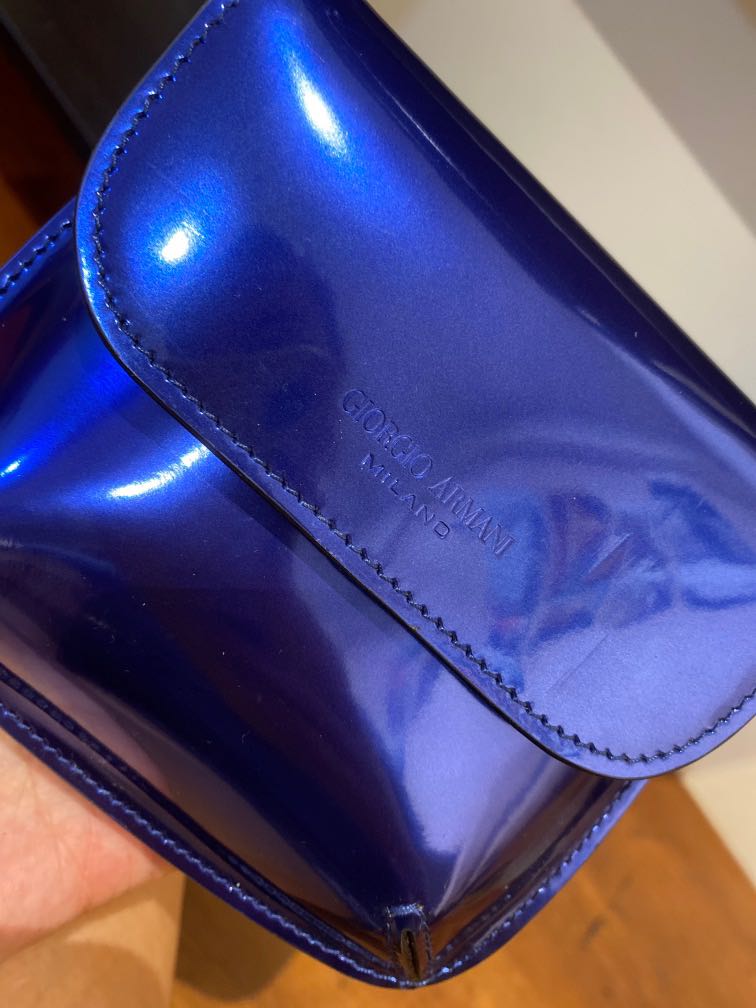 Giorgio Armani patent leather pouch, Women's Fashion, Bags & Wallets ...