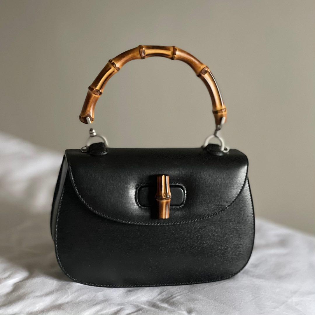 Gucci bamboo black sales
