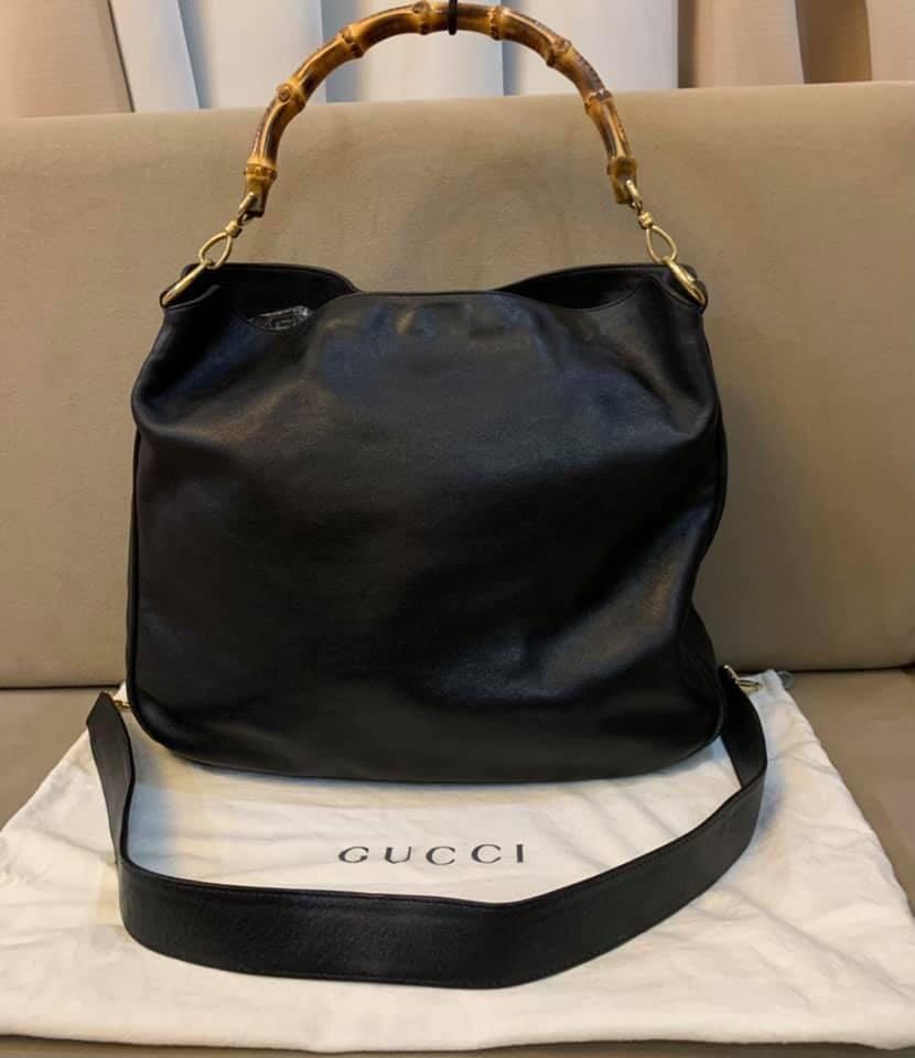Gucci Bamboo Two way Leather Bag