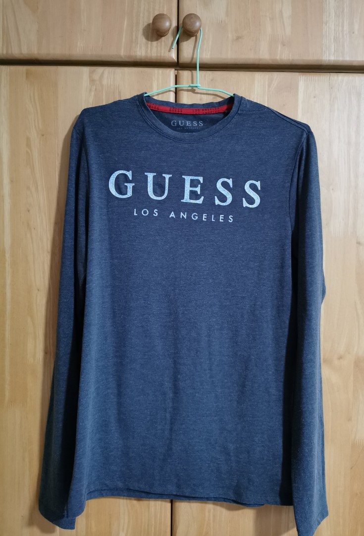 GUESS Los Angeles Long Sleeve Shirt Women s Fashion Tops