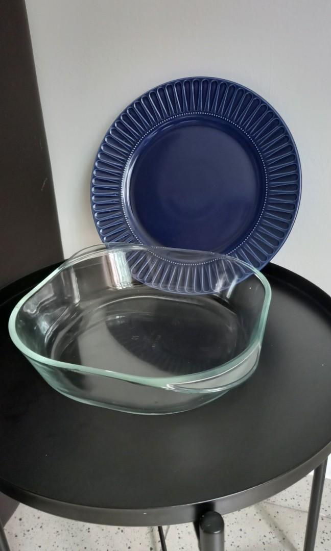 IKEA microwave/ baking dish & IKEA plates, Furniture & Home Living