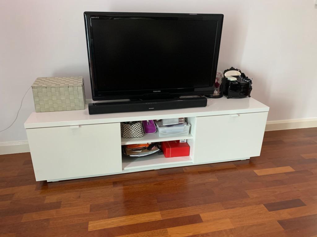 Ikea BYAS TV bench, Furniture & Home Living, Furniture, TV Consoles on