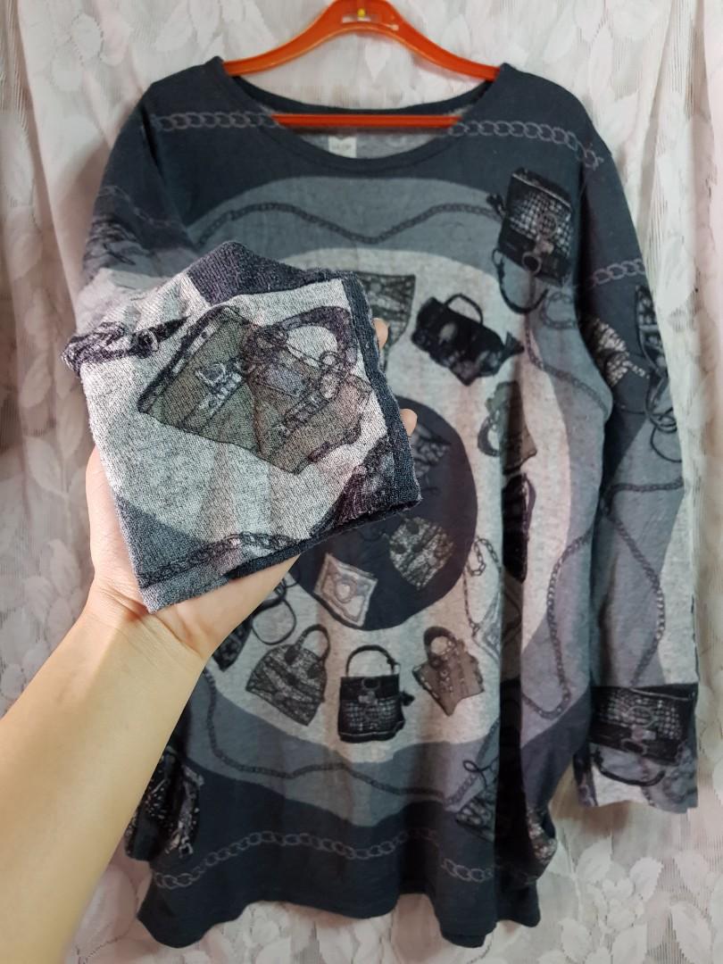 Knitwear basic pattern (Category: Blouses) located in Sungai Buloh. Submitted by xerynhuihui (Listing ID 1120931350, Image 2). Description: pattern design basic knitwear size L/ XL pit 22 labuh 30 material soft tak panas tak jarang condition nice no defect colour might differ due to lighting postage excluded.