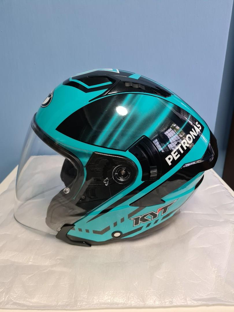 KYT NFJ Petronas Helmet (used), Motorcycles, Motorcycle Apparel on