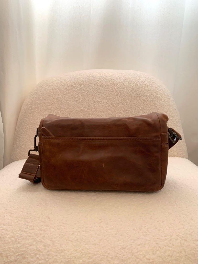 Leather Camera Bag Brown / Tan Crossbody Bag, Women's Fashion, Bags