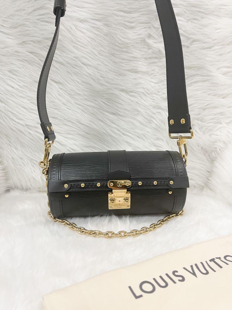 LOUIS VUITTON Papillon Trunk Epi Leather Black Shoulder Handbag M58655