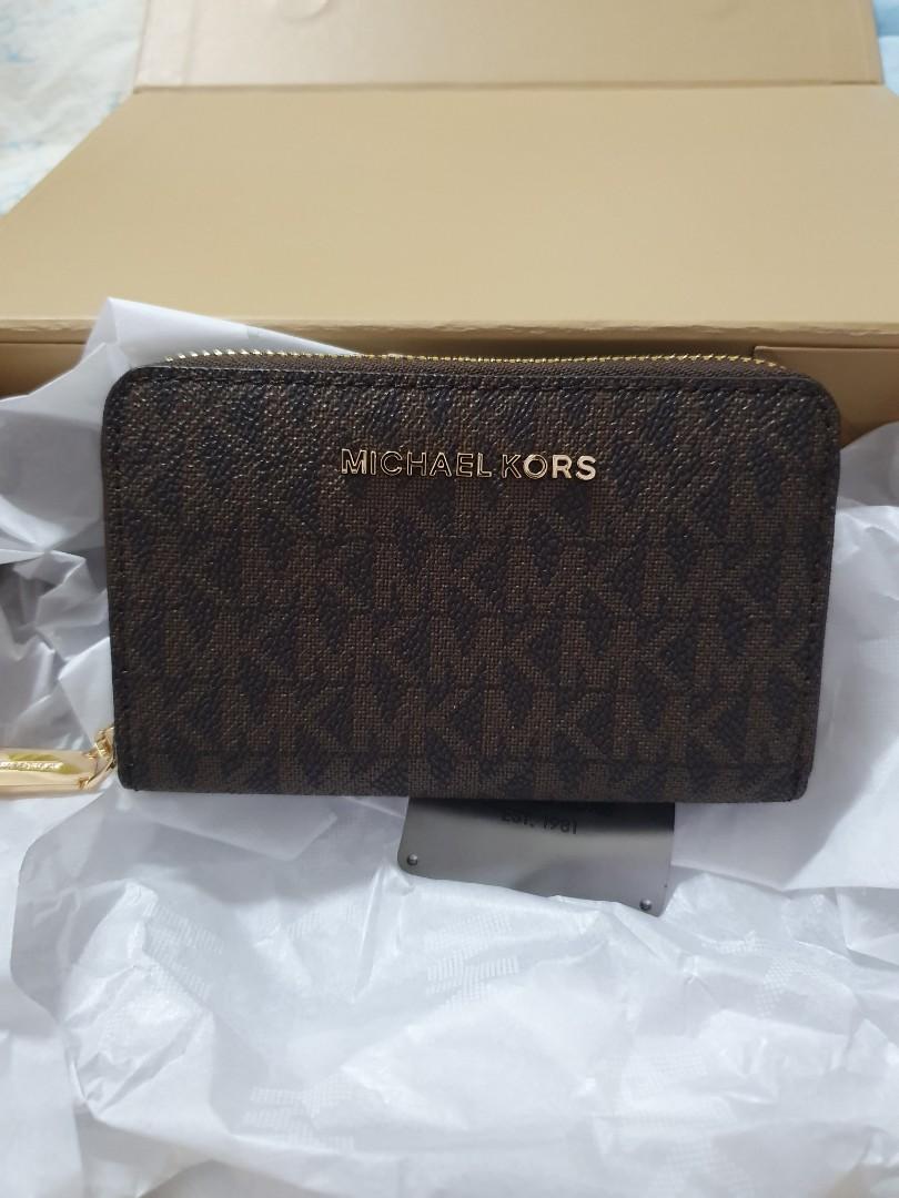 Small Logo and Leather Wallet  Michael Kors
