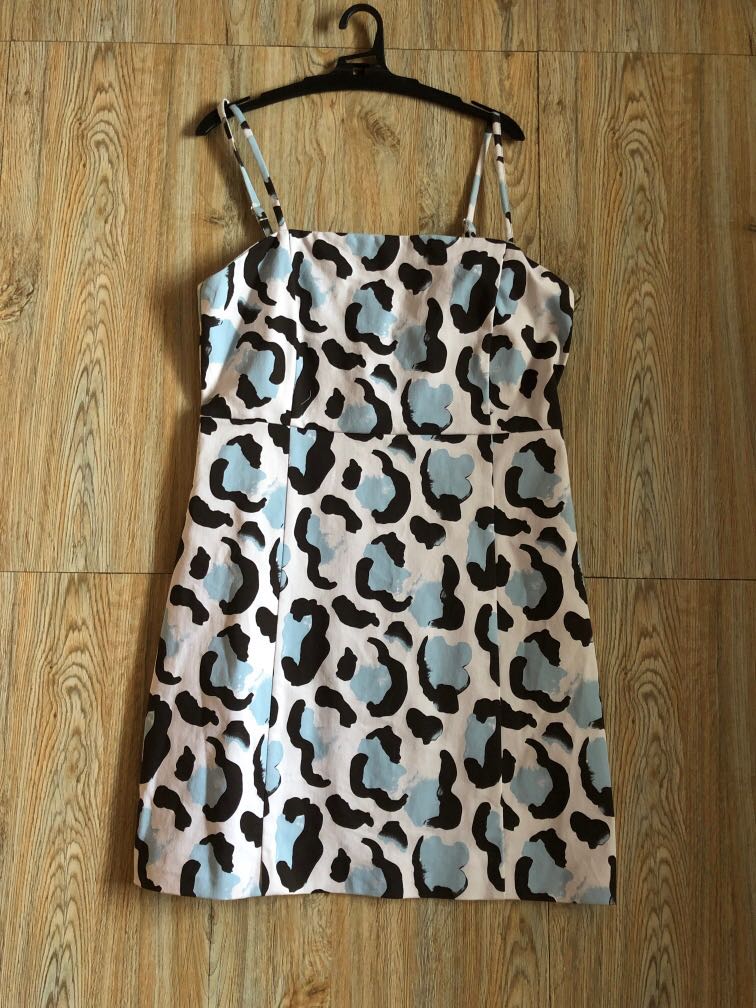 monki leopard print dress