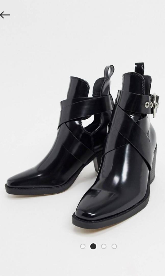 Cut out sales heeled boots