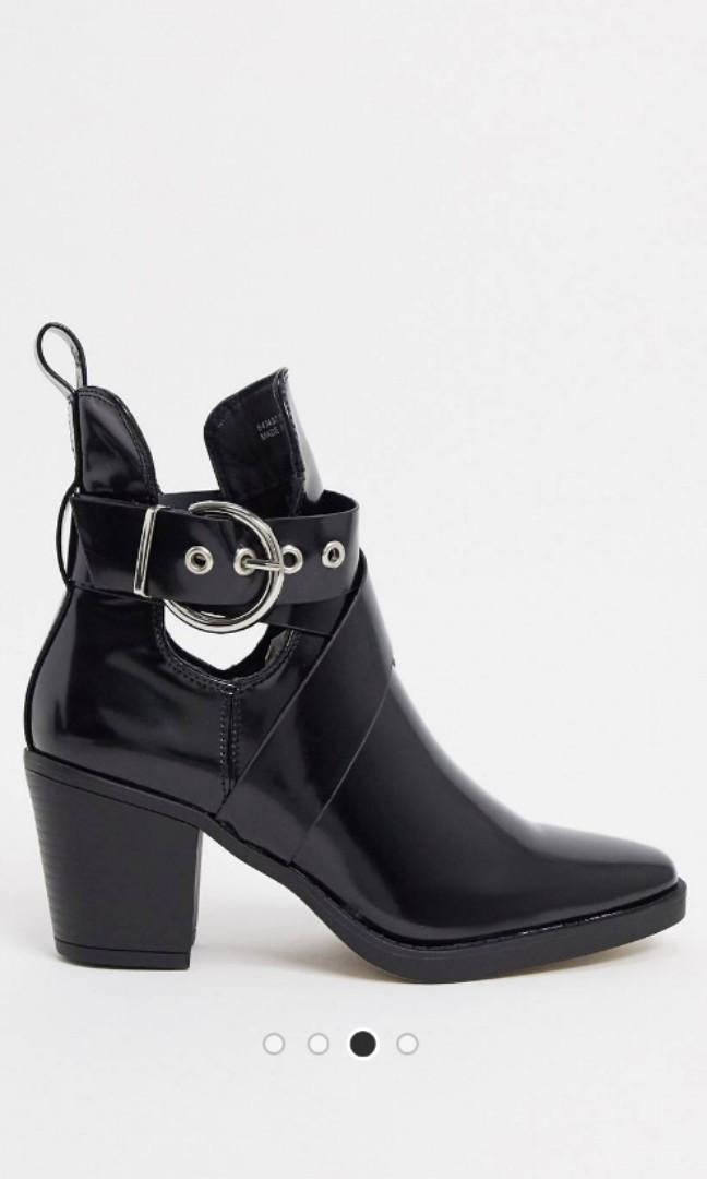 Cut out sales heeled boots