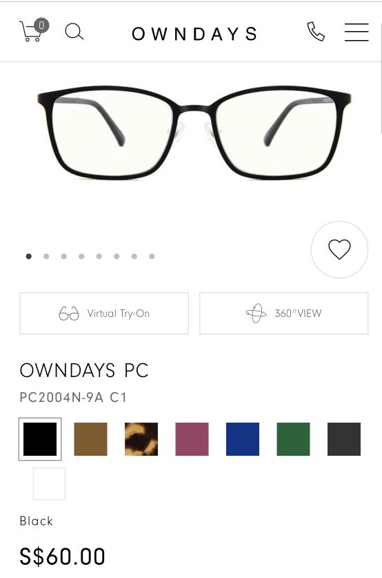 Owndays PC Blue Light Glasses, Men's Fashion, Watches & Accessories ...