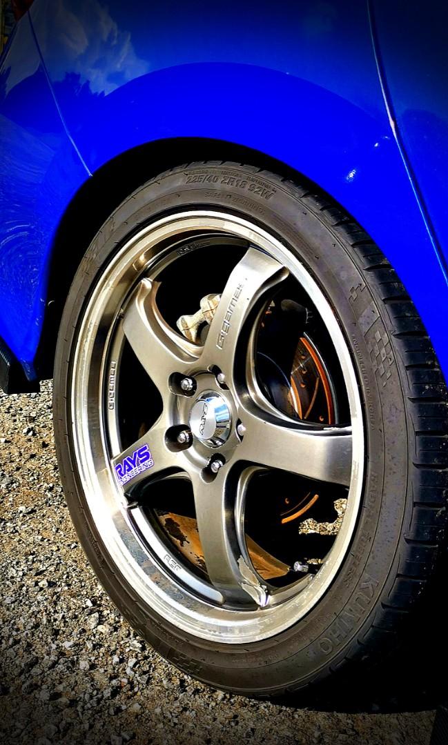 Rare Original Rays 99b G Games 18 Inch With Kumho 225 40 18 Car Accessories Tyres Rims On Carousell