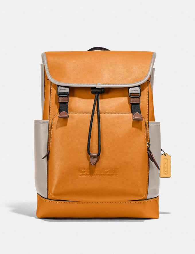 (PREORDER) COACH - League Flap Backpack In Colorblock C2662, Luxury ...
