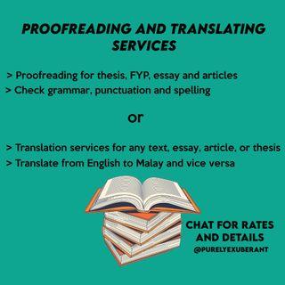 Proofreading and Translating services