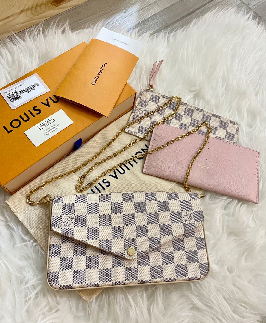 Louis Vuitton Felicie Pochette Damier White for Sale in Brooklyn