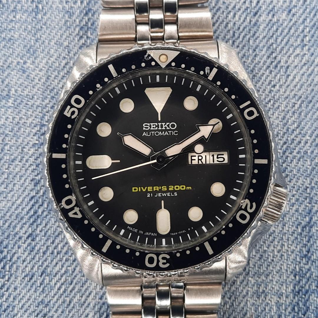 Seiko SKX007J 7S26-0020 Diver's 200 Meters 21 Jewels Automatic Watch, Men's  Fashion, Watches & Accessories, Watches on Carousell