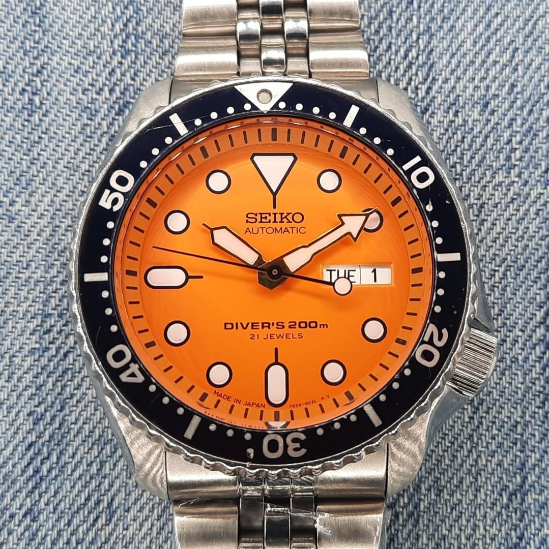 Seiko SKX011J 7S26-0020 Diver's 200 Meters 21 Jewels Automatic Watch, Men's  Fashion, Watches & Accessories, Watches on Carousell