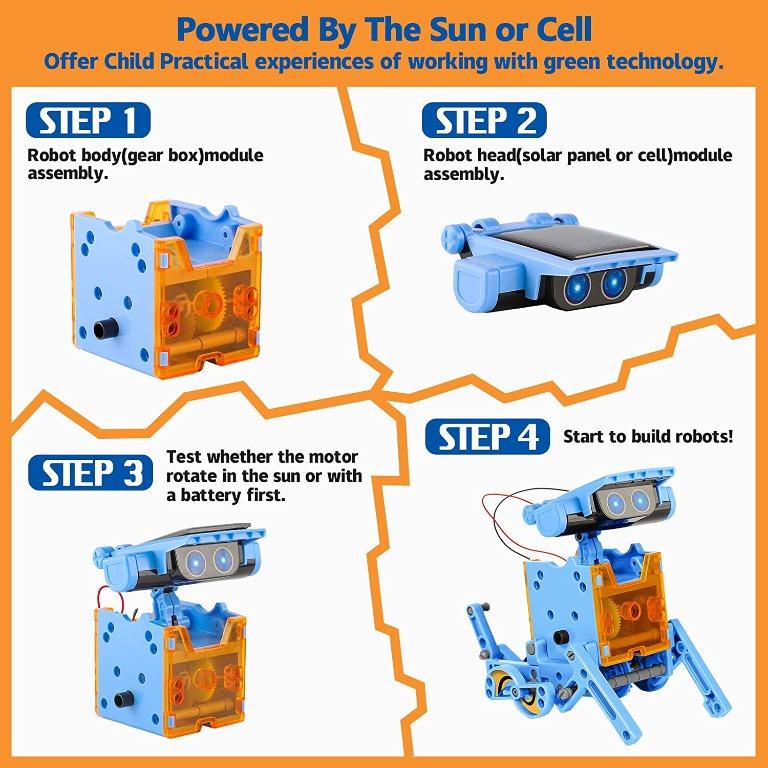 Sillbird STEM 12-in-1 Education Solar Robot Toys -190 Pieces DIY