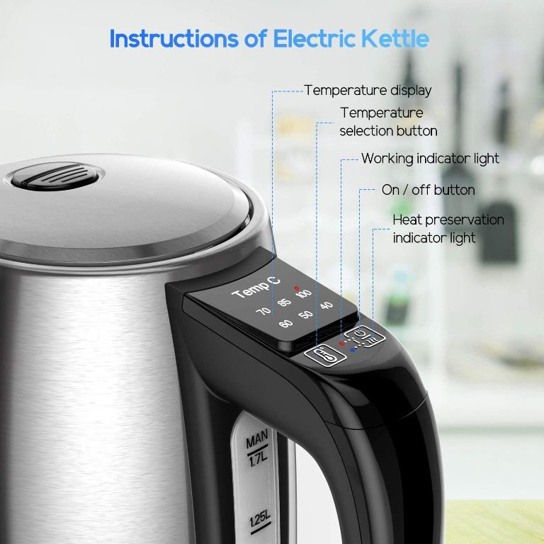 [SMM] FIMEI Electric Kettle 3000W, Temperature Control Kettle 1.7L