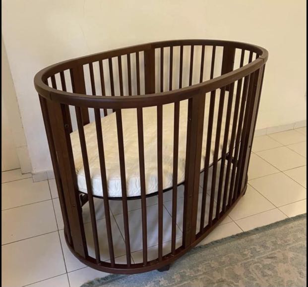 Stokke Sleepi cot in walnut, Babies & Kids, Baby Nursery & Kids