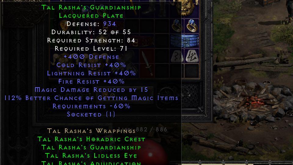 (PO) Tal Rasha Full Set D2R Diablo 2 Resurrected, Video Gaming, Gaming