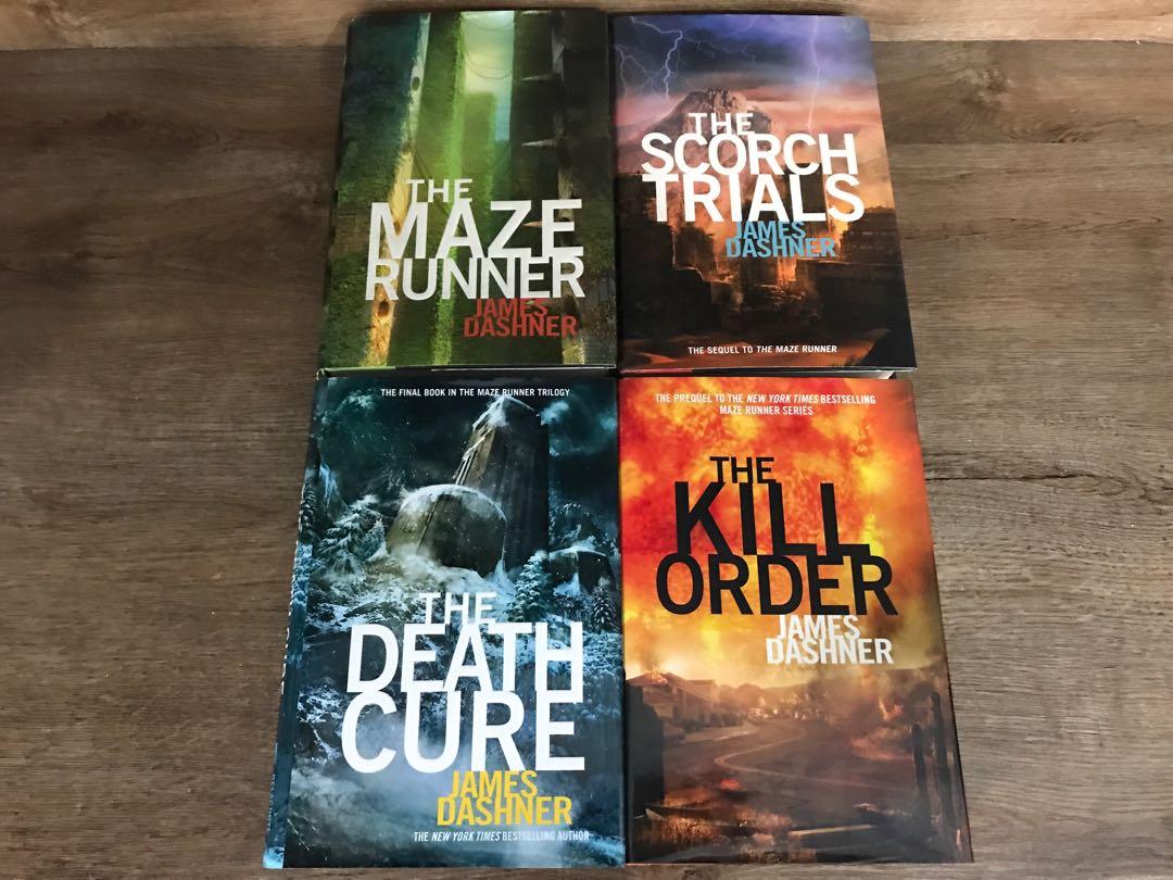 The Maze Runner Book Series (Set, Hardcover) (Category: Storybooks) located in Manila. Submitted by lizzzettt (Listing ID 1120810818, Image 3). Description: The Maze Runner Book Series by James Dashner - The Maze Runner - The Scorch Trial - The Death Cure - The Kill Order Movie adaptation: https://youtu.be/rd3F6RIB4vI RFS: Decluttering.
