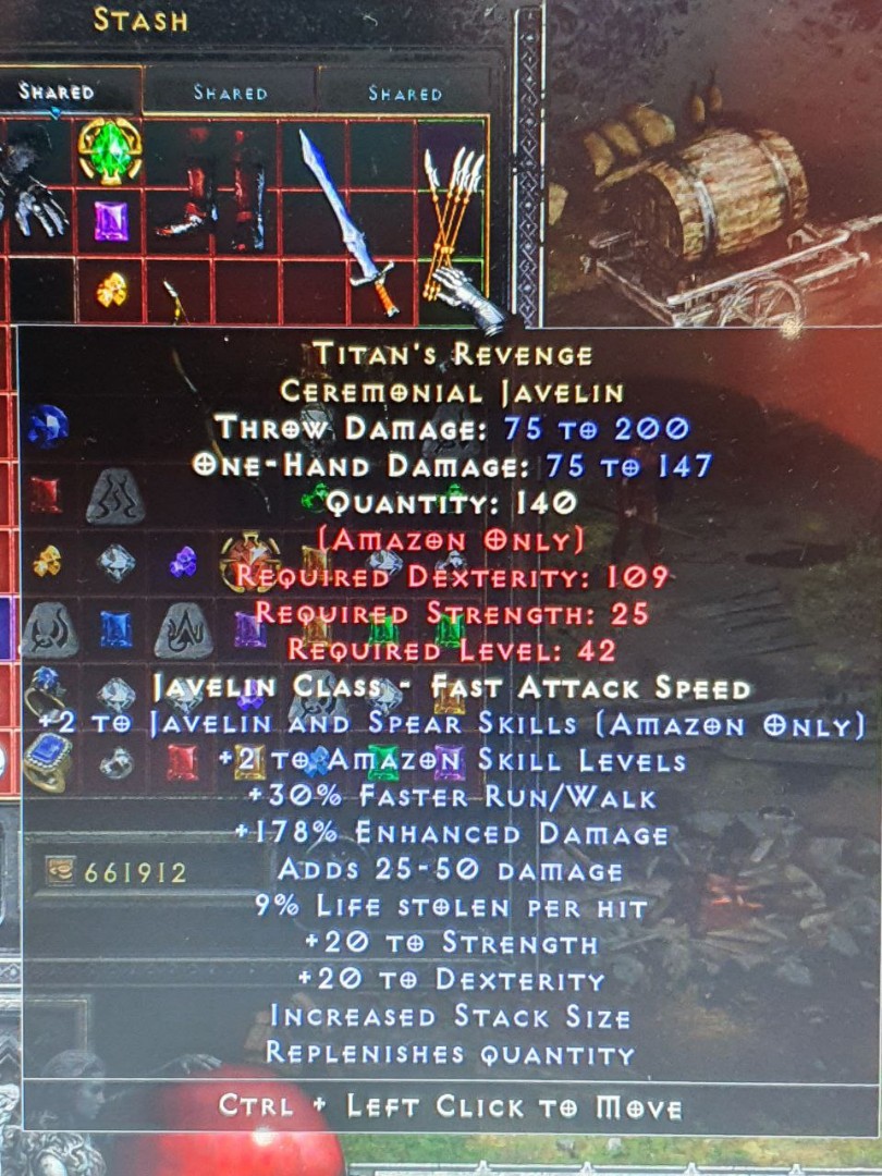 Titan's Revenge Ceremonial Javelin Diablo 2 Resurrected D2R (PC/PS4/PS5