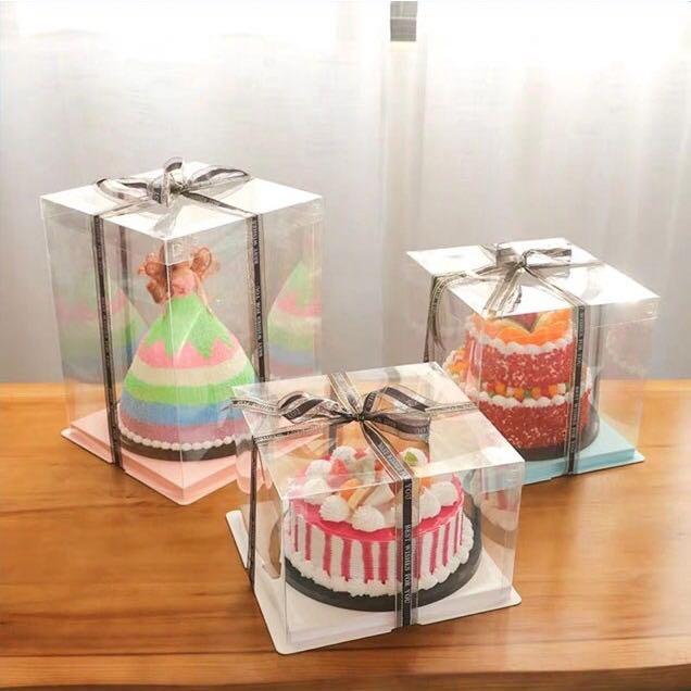 Transparent Square Cake Box (Category: Storage Boxes & Baskets) located in Malabon City. Submitted by heyitskhen (Listing ID 1120903360, Image 2). Description: square transparent acetate cake box (Ribbons not included) Pricelist 4 inches 1 layer-85 2 layer-95 3 layer-110 6 inches 1 layer-95 2 layer-115 3 layer-130 8inches 1 layer-135 2 layer-155 3 layer-165 8 inches 1 layer-125 2 layer-145 3 layer-170 10inches 1 layer-165 2 layer-170 3 layer-195 