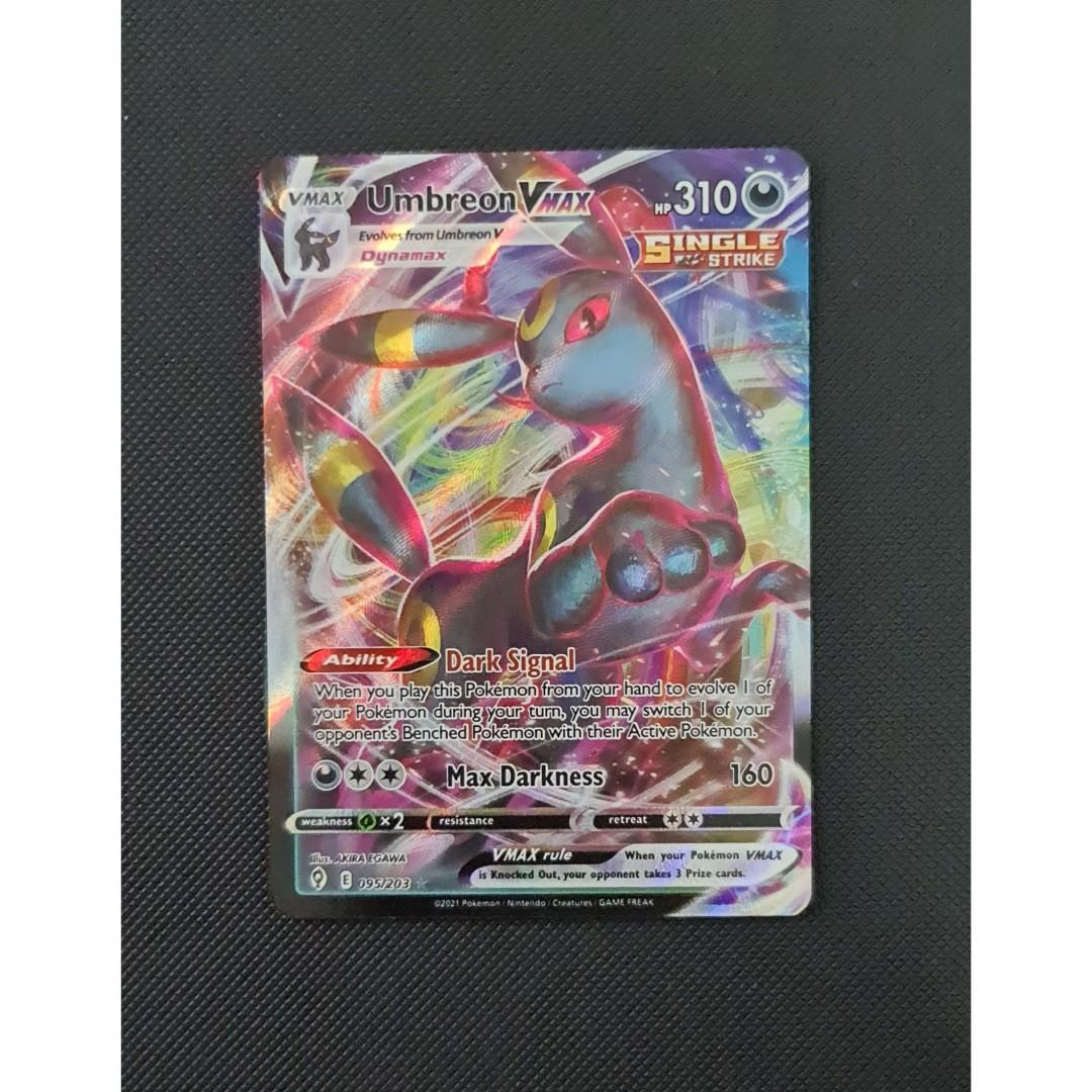 pokemon tcg evolving skies 095 203 umbreon vmax card 095/203 PSA 10 variation to centering  2021 Umbreon VMAX #095/203