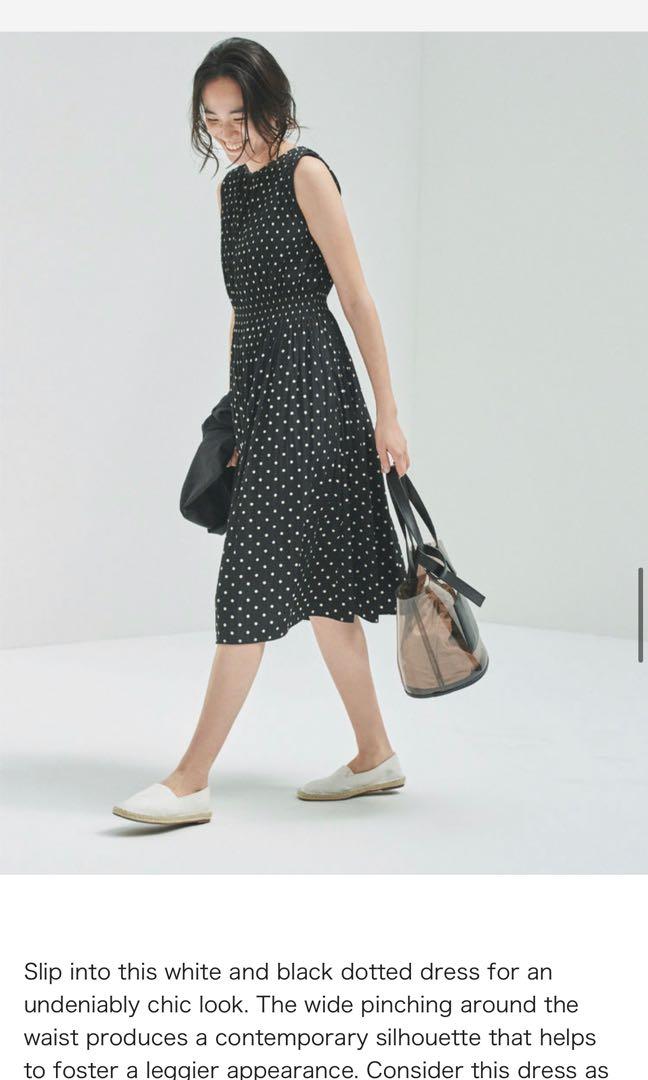 Uniqlo polka top dot dress