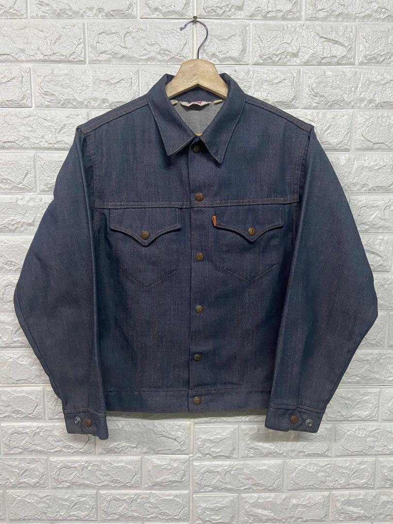 Vintage 70 s Levi s Nangkai Orange Tab Big E Denim Jacket Men s
