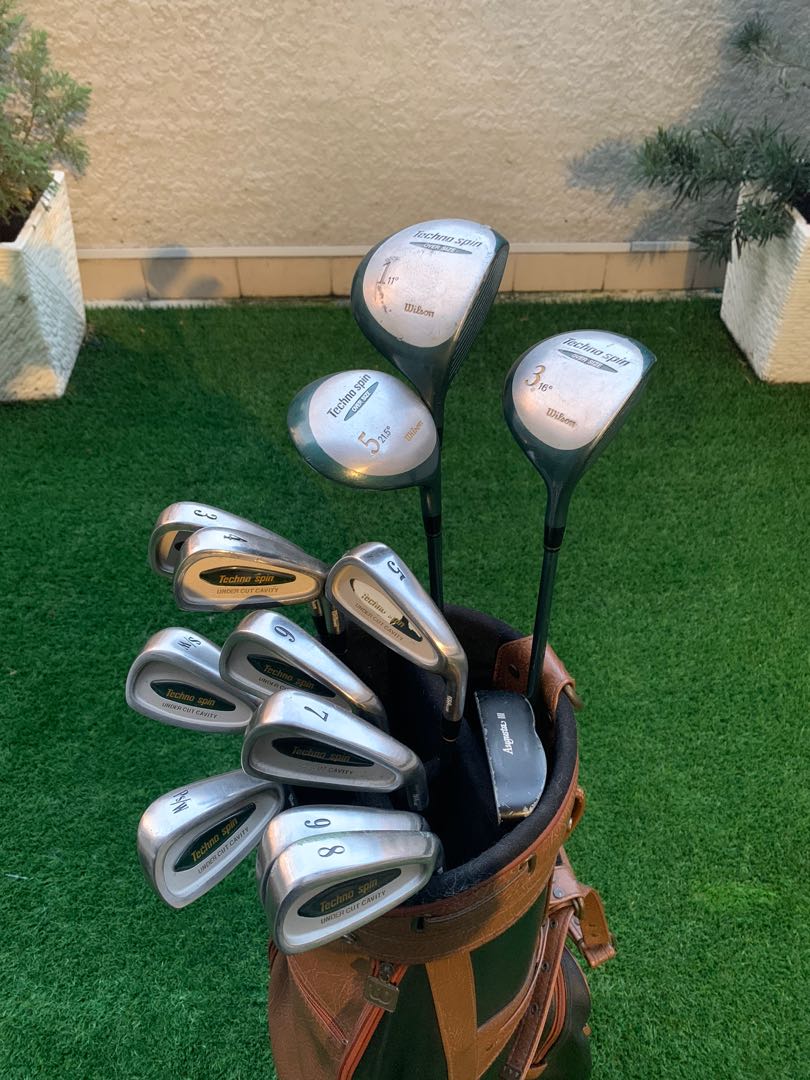 Wilson Golf full Set with leather bag, Sports Equipment, Sports