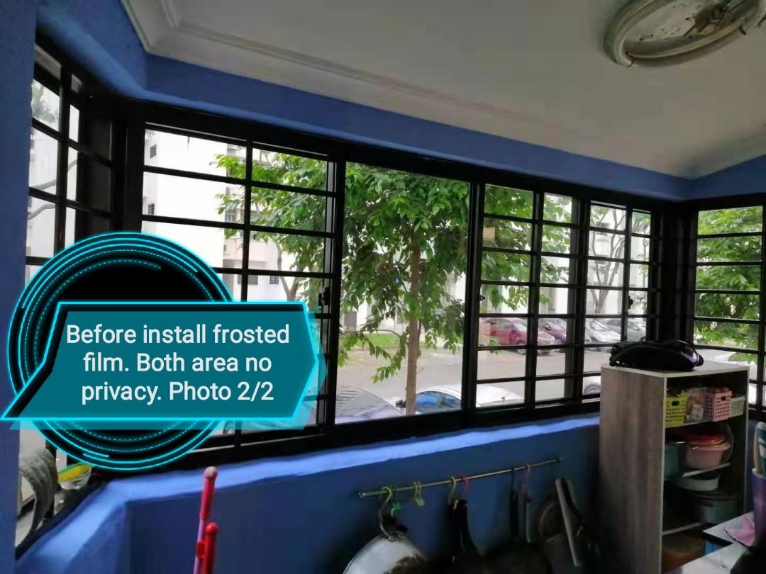 Window film install to Reduce indoor heat, increase safety and privacy