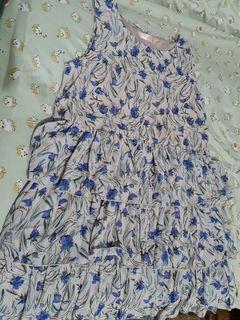 Yoco Sleeveless Floral print layered dress